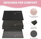 SPRING SEAON Wheelchair Armrest Covers (Pair) - Suede Velvet Memory Foam Accessories Pads for Wheelchair Arm Rest, Office Transport Chairs, Soft Support Cushion for Mobility Aids (Pink)