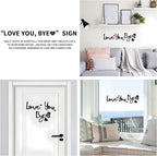 Love You Bye Wood Sign with Butterfly Home Decor Boho Decor Wall Decor Express Love and Warm for Your Family Lovers Wall Art Gift Hallway Entryway Above Door Topper Thanksgiving Decorations for Home