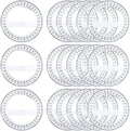 Pack of 24, 360-degree Protractor, 12.5cm (4.92") Diameter, Crystal Clear