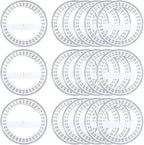 Pack of 24, 360-degree Protractor, 12.5cm (4.92") Diameter, Crystal Clear