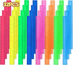 12 Inch Plastic Rulers, 32 Pack Assorted Colors Transparent Ruler Bulk, Metric Rulers with Inches and Centimeters, Straight Ruler Measuring Tool for Student Office Home Back to School Supplies