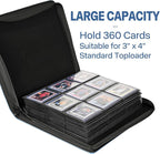 Sibonic 9 Pocket TopLoader Binder, Holds 360 3”x4” Toploader Hard Cases, Sleeves Card Collection Binder, 20 Double Sided Pages, Compatible with Trading & Sports Holder - Blue