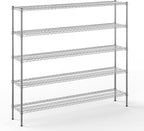 Regal Altair 14" Deep x 72" Wide x 64" Height Wire Shelving Kit | 5-Tier | NSF Commercial Storage Rack Unit