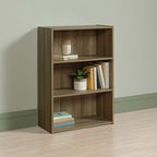 Sauder Beginnings 3-Shelf Bookcase, Bookshelf with Adjustable Storage Shelves, in Summer Oak