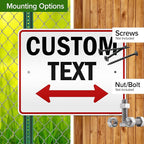 Custom Arrow,Custom Directional Sign, Two Way Arrow,24x30 Inches, 3M EGP Reflective, Rust Free .080 Aluminum, Fade Resistant, Made in USA by My Sign Center