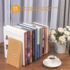 DRELIFAM Ash Wood Book Ends Heavy Duty Handmade Book Ends for Shelves Decorative Bookends to Hold Heavy Books (Ash Wood Large)