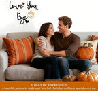 Love You Bye Wood Sign,Fall Decoration for Home&Halloween Decoration Fall Decor Autumn Wall Decor Wooden Pumpkin Sign forHallway Entryway Door,Porch,Fireplace Mantel Thanksgiving Farmhouse Living Room