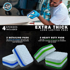 WAVESRX Marine Scuff and Dirt Eraser Sponges for Boats, Jet Ski & PWC | Magic Cleaning Pads Effortlessly Remove Deck Marks, Scratches, Black Streaks and Grease | No Harsh Chemicals