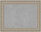 Amanti Art Silver Framed Magnetic Board 27x35 Medium Vision Board for use with Magnets, 100% Metal Sheet to Display Items as Office Decor or for Home Organization in mudroom, Kitchen or Kids Room