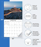 2026 Lighthouses Monthly Wall Calendar | Travel Calendar 2025-2026