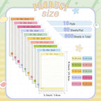 Censen 10 Packs To Do List Notepads, Simple Daily Reminder Checklist Planner Mix Color for Organizing, Planning, College Ruled, Office Gifts, 8.5 x 5.5 Inches, 60 Sheets Each