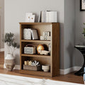 Bevfint 43 in Tall Bookcase, 3-Tier Bookshelf Open Storage, 33 inch Wide Floor Standing Indoor Furniture, Book Cases for Home School Library Office Bedroom Kids, Vintage Oak 3 Tiers