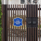 Custom Decorative Outdoor Metal Sign - Personalized Aluminum Driveway Sign, Waterproof, Made In USA - Design 3 Blue Steel 24x24 In