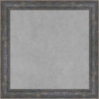 Amanti Art Grey Framed Magnetic Board 19x19 Small Vision Board for use with Magnets, 100% metal sheet to display items as office decor or for home organization in mudroom, kitchen or kids room