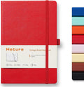Heture Hardcover Notebooks, A5 Lined Journals Notebook for Writing 160 Pages, 8.2 x 5.5 inch, Classic Ruled Notebooks for College/Work/Travel (Red, 1 Pack)