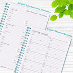 Daily Planner Undated, Asten To Do List Notebook Hourly Schedules Spiral Appointment Planner for Men and Women,PVC Hardcover,Elastic Closure, Inner Pocket 8.3" x 5.8" (Blue)