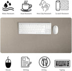 Bloss Pearl Gray Desk Mat 31.5"x15.7", Desk Matt for Desktop, Waterproof Large Desk Pad, Computer Mat for Office/Home/Decor/Christmas Desk Mat