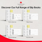 The Spoiled Office Injury Slip Book with Carbonless Duplicates 400 Pcs - 2 3/4"x3 3/4"- Easy Tracking Log Book for School Carbon Copy, School Supplies, Office Supplies for Desk, Spiral Bound