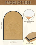 YINGXUN Self-Adhesive Arch Pin Cork Board, 10.4" x 14.4" 1/2" Thick (Black)