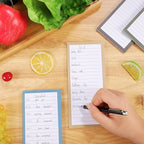 Thboxes 4 Pack Magnetic Note Pad for Fridge with Pen Holder, Totally 200 Sheets Magnetic To Do List, Grocery List, Shopping List, Memo Pads for Refrigerator（Dark Color）