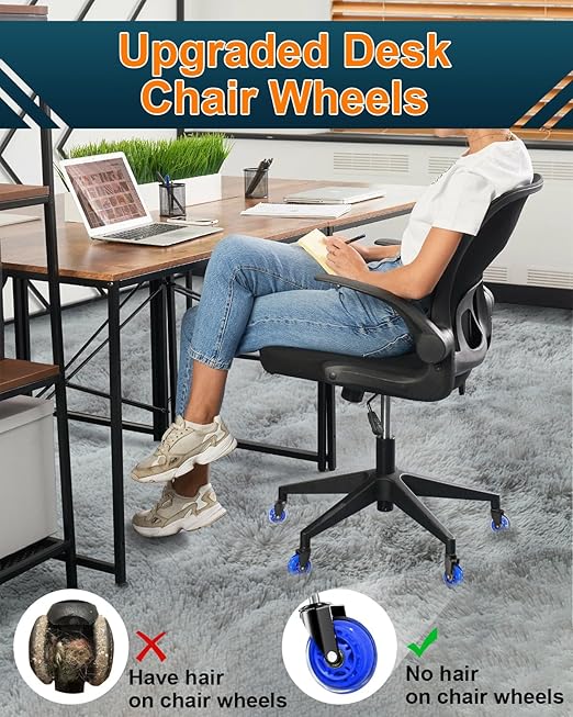 RidRed Gaming Chair Wheels - Heavy-Duty Office Chair Wheels - Replacement Rubber Casters- Universal Fit 3 Inch Chair Casters, Noise Free, Fits 98% Chair, for All Floor