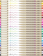 Attom Tech Art [24 Colors] 05 Micro, Fineliner Pen Set Ink, Fine Point Pen,Multi-liner, Sketching, Anime,Artist Illustrating/Technical Drawing, Office Documents…