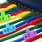 50 Pieces Cable Labels Multi Color Cord Wire Labels, Cable Tags and Wire Tags for Management and Classify for Electronics, Computers and More(Classic Style)