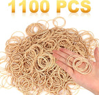 Rubber Bands Office Supplie 1100Pcs(approx. 1LB) Size #16 Rubberbands Light Brown Elastics Rubber Bands Thin Small Rubber Band for Office Home Supply File Folder