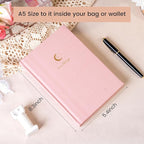 CAGIE Lined Journal Notebook for Women Girls, A5 Hardcover Linen Journals For Writing 256 Pages, Aesthetic Womens Diary, Gifts 8.3'' x 5.7'' Pink