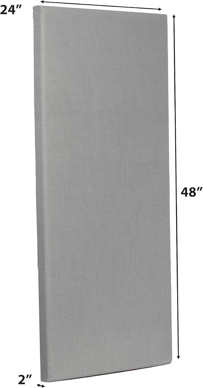 ATS Acoustic Panel 24x48x2 Inches, Beveled Edge (Fog)