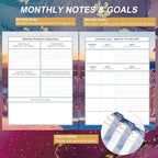 CAGIE 2026 planner weekly and monthly: 12 Months Jan 2026 - Dec 2026 Hardcover Yearly Daily Planner 2026 monthly planner 8.5 x 11, Large Spiral Bound Calendar Planner for Women Weekly Agenda with Tabs Stickers, Purple Marble