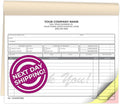 Custom 8.5" x 7" Carbonless NCR Books in 3-Part Triplicate Invoices, Receipts, Work Orders, Sales Orders, Purchase Orders, Estimates, Quote Forms with Your Company/Business Name (66 Sets)