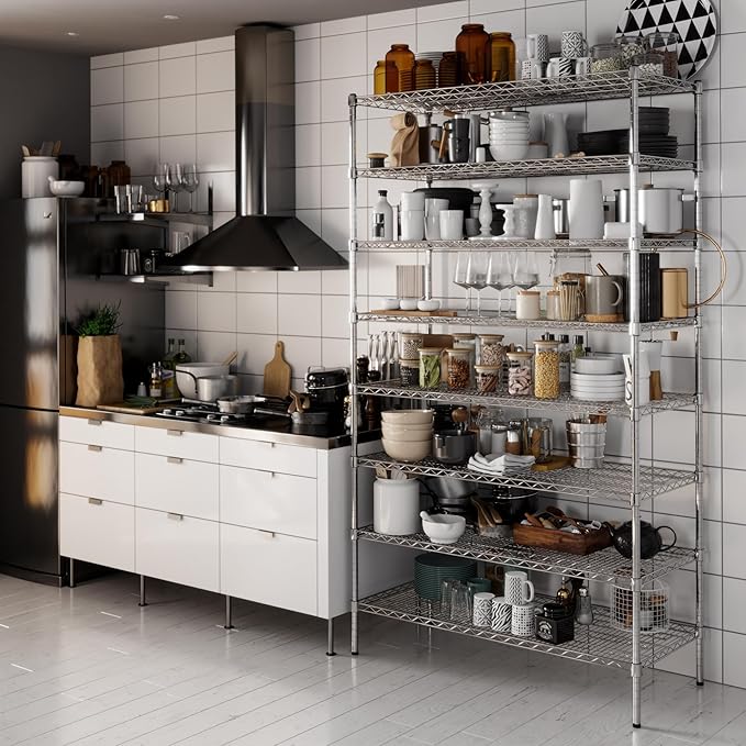 Regal Altair 21" Deep x 48" Wide x 86" Height Wire Shelving Kit | 8-Tier | NSF Commercial Storage Rack Unit