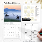 RED EMBER Into the Mist 2026 Wall Calendar 12 Month | 12" x 24" Open | Thick & Sturdy Paper | Holiday Gift | Nature Calendar 2026