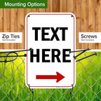 Custom Arrow,Custom Directional Sign, Right Arrow, 12x18 Inches, 55 mil thick HDPE (high density polyethylene) Made in USA by My Sign Center