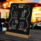 NEWNEWSHOW 8.7x12 Inch Tabletop Chalkboard with Wood Holder 1 Pack