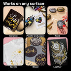 ARTISTRO 6 Acrylic Gold & Silver Paint Pens - 0.7mm Extra-Fine Markers - Great for Greeting Cards, Ornament Decor, & More