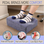 COMFelicify Foot Rest for Under Desk at Work, Ergonomic Under Desk Footrest with Washable Cover, Memory Foam Foot Stool for Office Chair & Gaming Chair, Back & Hip Pain Relief, Blue