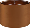 GO&SO Large Lampshade Replacement,Burnt Orange Velvet Drum Lamp Shades Set of 1-16" Top x 16" Bottom x 12" High(Spider)- Modern Fabric Lampshade for Floor Lamps,Table Lamp -Assembly Require