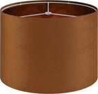 GO&SO Large Lampshade Replacement,Burnt Orange Velvet Drum Lamp Shades Set of 1-16" Top x 16" Bottom x 12" High(Spider)- Modern Fabric Lampshade for Floor Lamps,Table Lamp -Assembly Require