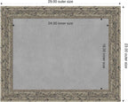 Amanti Art Silver Framed Magnetic Board 23x29 Medium Vision Board for use with Magnets, 100% Metal Sheet to Display Items as Office Decor or for Home Organization in mudroom, Kitchen or Kids Room