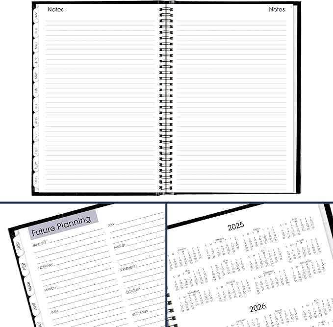 AT-A-GLANCE 2026 Planner, Monthly, 8" x 11-3/4", Large, Hardcover, DayMinder, Black (G470H0026)