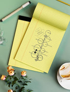 Yellow Note Pads 8.5 x 11 College Ruled Legal Pads 8.5 x 11 Notepads Yellow Pads of Paper 8.5 x 11 Lined Writing Pads 2 Pack 70GSM Yellow Paper 30 Sheets Per Note Pad Legal Notepad for Office, School
