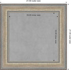 Amanti Art Silver Framed Magnetic Board 21x21 Small Vision Board for use with Magnets, 100% Metal Sheet to Display Items as Office Decor or for Home Organization in mudroom, Kitchen or Kids Room