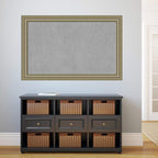 Amanti Art Silver Framed Magnetic Board 29x45 Large Vision Board for use with Magnets, 100% Metal Sheet to Display Items as Office Decor or for Home Organization in mudroom, Kitchen or Kids Room