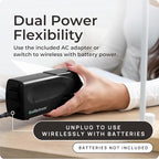 EcoElectronix Portable Stapler Bundle - 30 Sheet Capacity, Quiet Operation, Jam-Free and Easy Reload - AC Adapter/Battery Powered