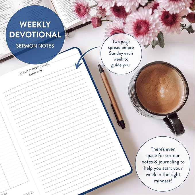 Christian Planner 2026 Daily Planner - Faith Based Monthly and Weekly Planner, Vision Board, and Habit Tracker - 2026 Calendar, Personal Organizer and Devotional Journal (Hardcover, Cobalt Blue)