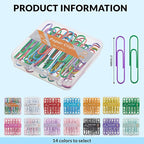 NEEWAY Colorful Large Paper Clips, 2 Inch Jumbo Paper Clips, 150 Count, 3 Pack of 50 (Multicolor)