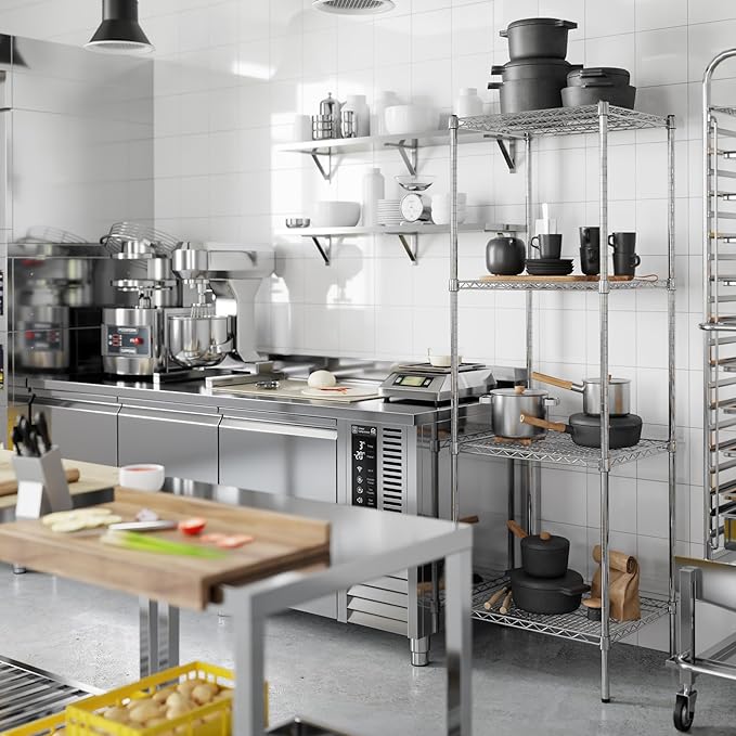 Regal Altair 21" Deep x 24" Wide x 74" Height Wire Shelving Kit | 4-Tier | NSF Commercial Storage Rack Unit