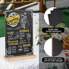 BOUBONI 2 Pack Small Chalkboard Signs with Wood Stand 6 x 8 inch Tabletop Chalkboard Sign Double-Sided Message Menu Boards for Kitchen Wedding Bar and Restaurant